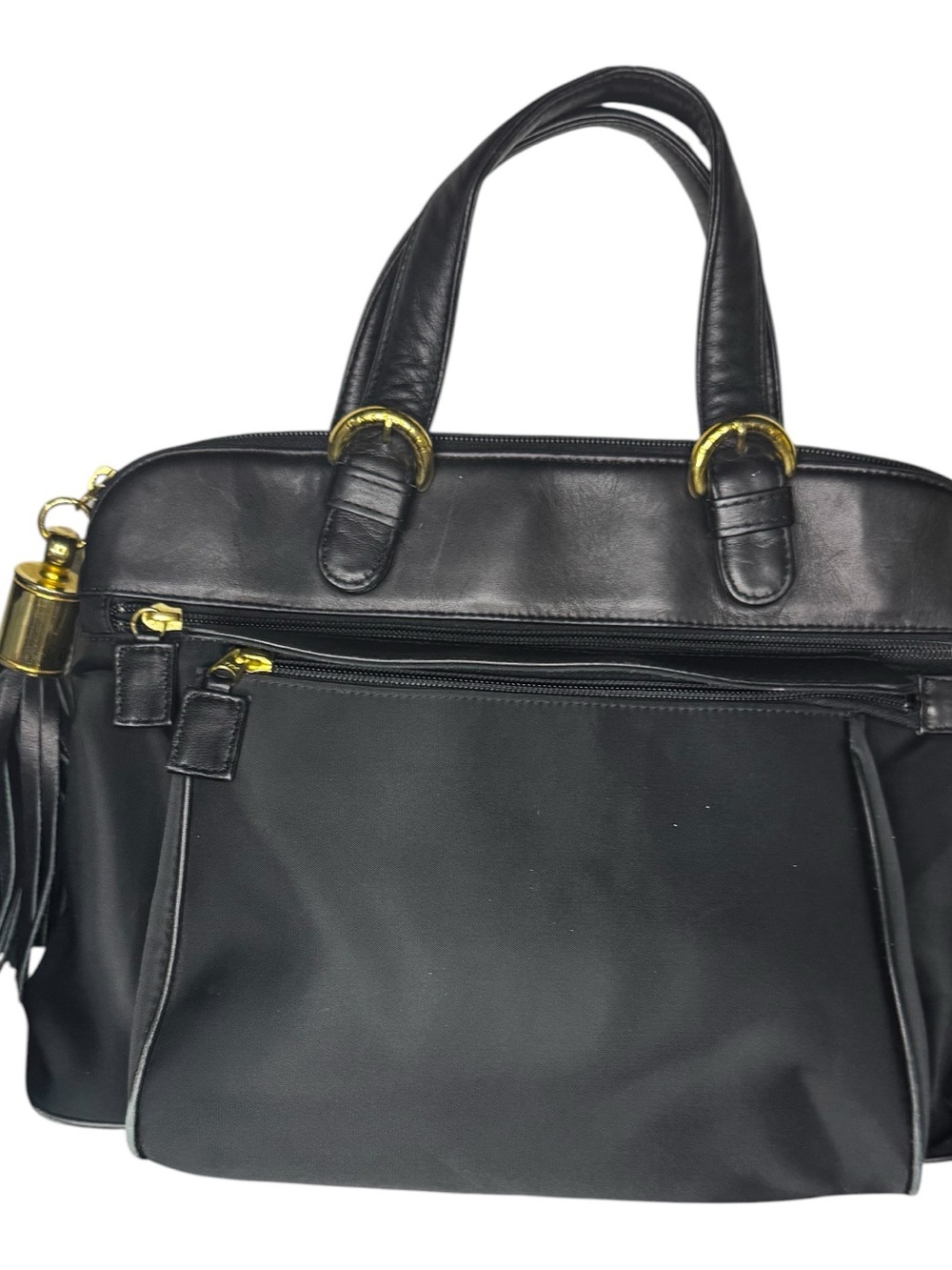 Moschino Black Women's Tote Bag with Gold Hardware
